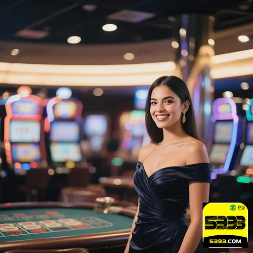 Imagem de cassino com o logo 5393, destaque para jogos de azar no site 5393